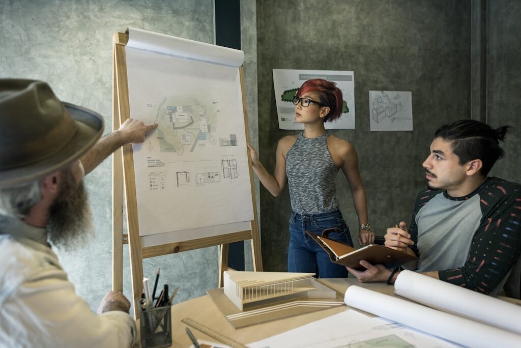 An architect shows her work from skills she aquired through the best part time careers.